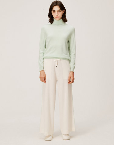 [Murray Allan] 100%캐시미어 Line Wide Pants_ Ivory (IV) M43WPN042IV