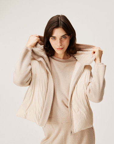 [Murray Allan] 100%캐시미어 Hoody Goose down mix Jacket_  Skin Beige (SB) M43WOT020SB