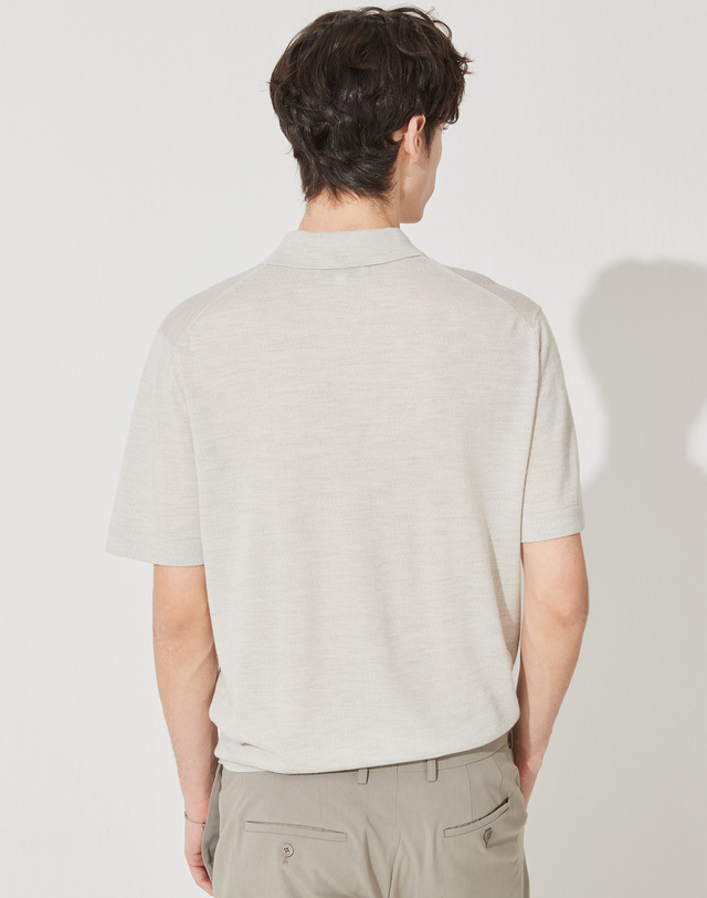 캐시미어하우스 [Murray Allan] Polo Shirt Pullover_Cream(CE) M42MPU019CE 착용컷