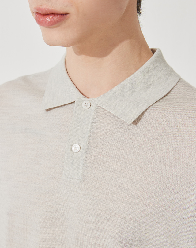 캐시미어하우스 [Murray Allan] Polo Shirt Pullover_Cream(CE) M42MPU019CE 착용컷