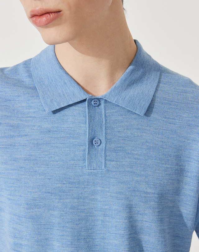 캐시미어하우스 [Murray Allan] Polo Shirt Pullover_Blue(BL) M42MPU019BL 착용컷