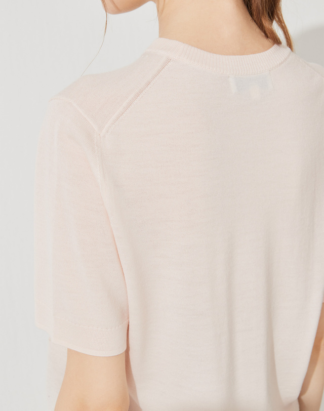 캐시미어하우스 [Murray Allan] Logo Round Half Pullover_Blossom(LS) M42WPU023LS 착용컷