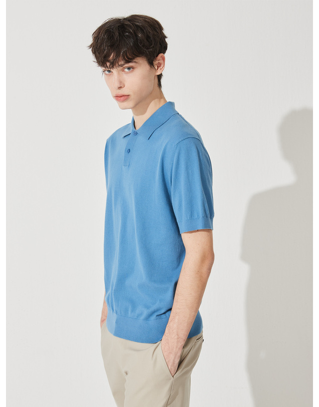 캐시미어하우스 [Murray Allan] Cool Shirt Pullover_Blue(BL) M42MPU020BL 착용컷