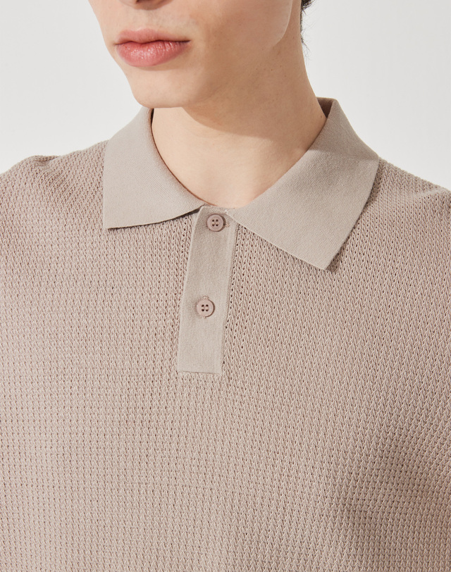 캐시미어하우스 [Murray Allan] Cool Shirt Pullover_Beige(BE) M42MPU021BE 착용컷