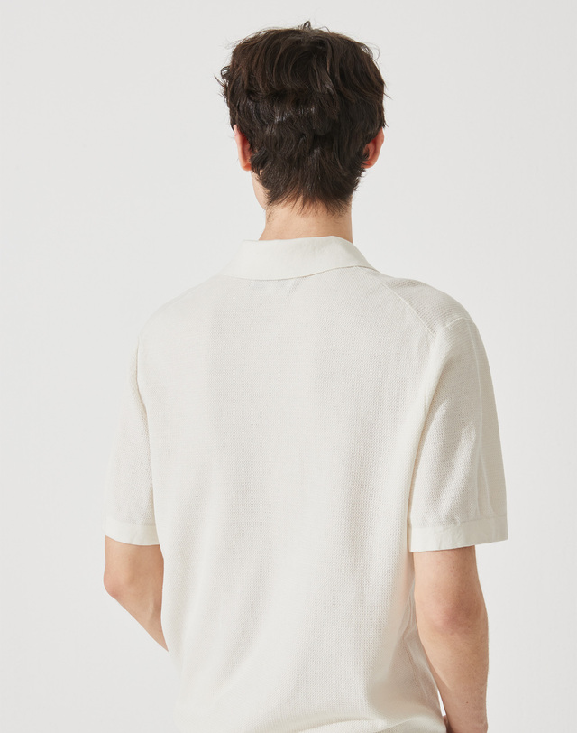 캐시미어하우스 [Murray Allan] Texture Shirt Pullover _White(WH) M42MPU022WH 착용컷