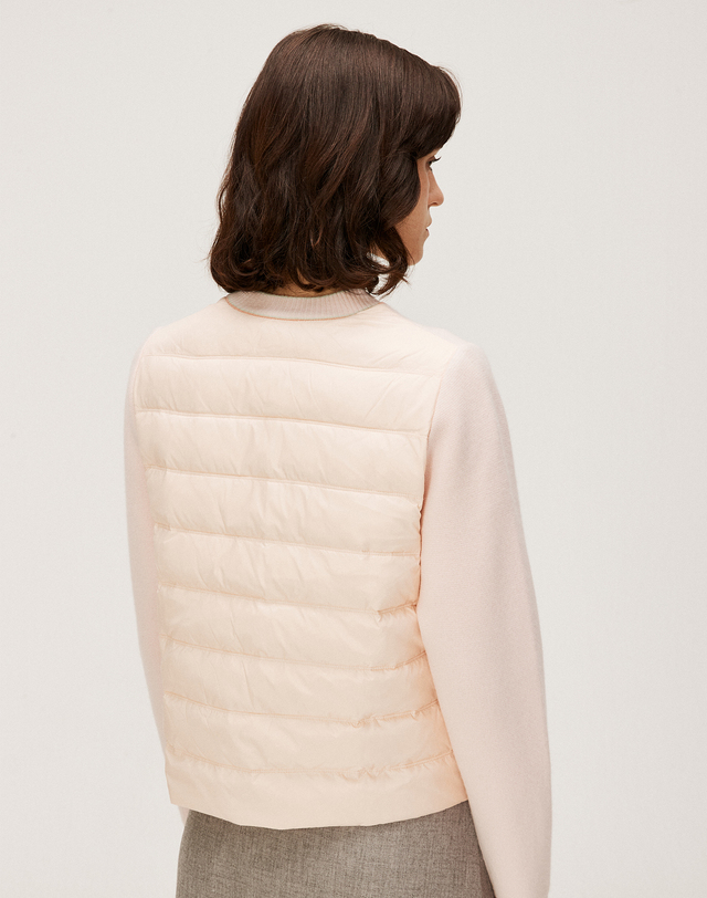 캐시미어하우스 [Murray Allan] 100%캐시미어 Round Rib color Line Jacket_Blossom (LS) M43WJA019LS 착용컷
