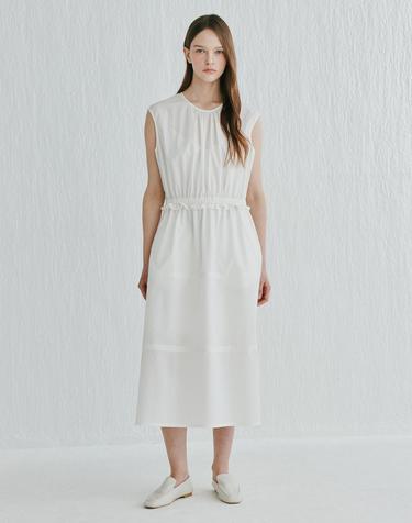[Cashmere Class]Shirring Dress_WHITE(WH) C52WDR005WH