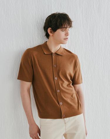 [Murray Allan]Collar Cardigan_ Caramel (CM) M52MCD003CM