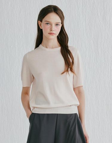 [Murray Allan]Round half pullover_Sand beige (SE)  M52WPU023SE