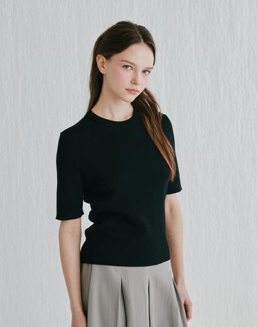 [Murray Allan]Rib round pullover_Black (BK) M52WPU021BK