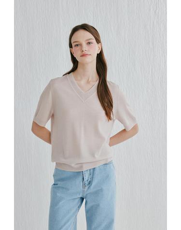 [Murray Allan]V-neck pullover_Indy pink (IP) M52WPU008IP