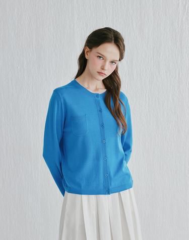 [Murray Allan]Round Cardigan_Soif blue (OB) M52WCD009OB