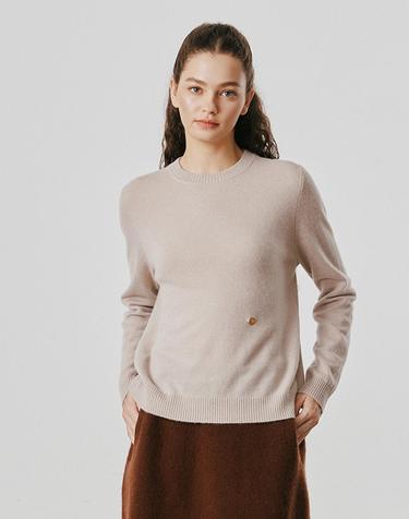 [Murray Allan] 100%캐시미어 Round pullover_Skin beige (SB) M53WPU061SB