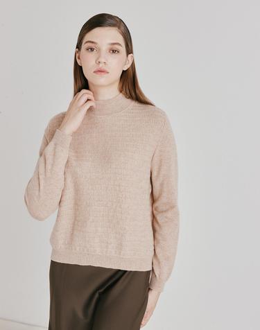 [Cashmere Class] 100%캐시미어 Jacquard Contrast Pullover_Latte(LT) C53WPU012LT