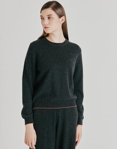 [Cashmere Class] 100%캐시미어 Round Pullover_Charcoal(CH) C53WPU014CH