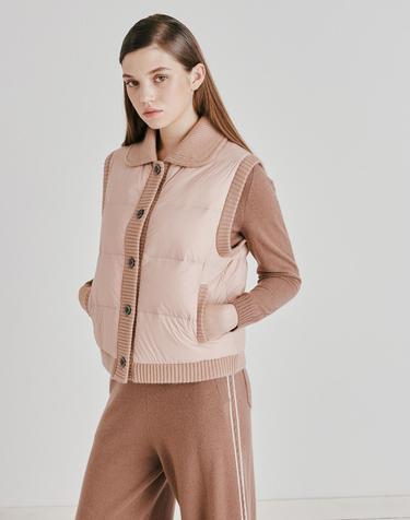 [Murray Allan] 100%캐시미어 Puritan collar goose down vest_ Camel (CA) M53WVT065CA