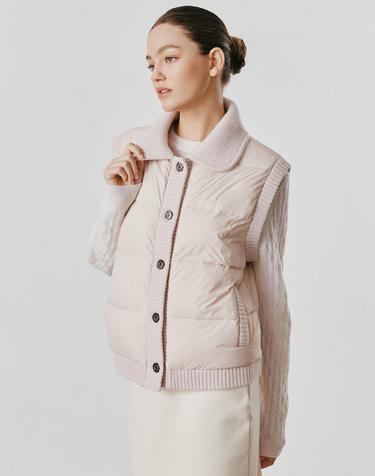 [Murray Allan] 100%캐시미어 Puritan collar goose down vest_ Blossom (LS) M53WVT065LS