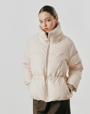 [Murray Allan] 100%캐시미어 Wide collar goose down jumper_ Sand beige (SE) M53WOT025SE