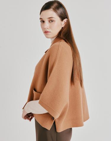 [Cashmere Class] 100%캐시미어 Double pancho_Caramel(CM) C53WPC017CM
