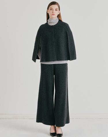 캐시미어하우스 [Cashmere Class] 100%캐시미어 Line pants_Charcoal(CH) C53WPN024CH