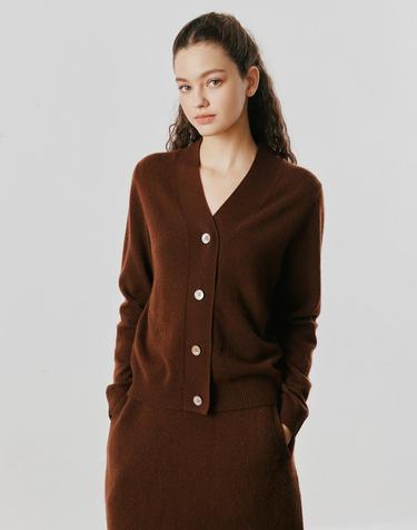 [Murray Allan] 100%캐시미어 V-neck cardigan_Cocoa (CO) M53WCD013CO