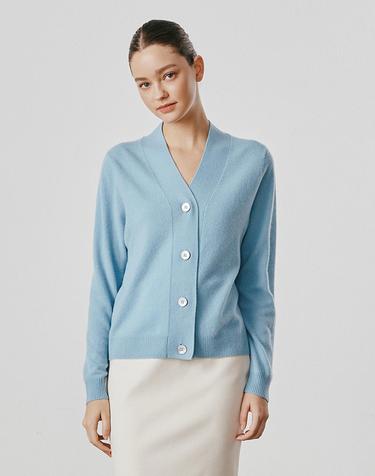 [Murray Allan] 100%캐시미어 V-neck cardigan_River (RV) M53WCD013RV