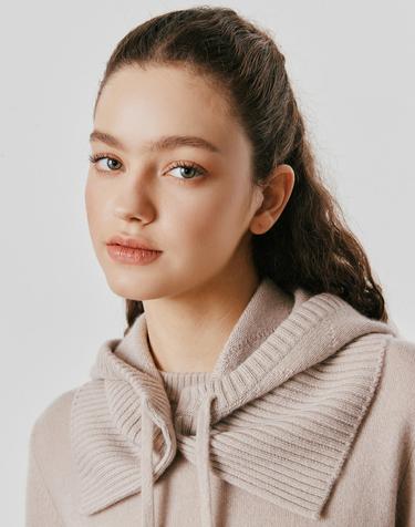 [Murray Allan] 100%캐시미어 One button balaclava_Skin beige (SB) M53AHA039SB