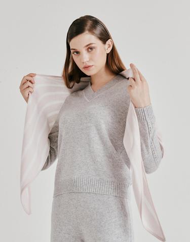 [Murray Allan] 100%캐시미어 Diamond color muffler_Ivory (IV) M53AMU045IV