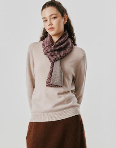 [Murray Allan] 100%캐시미어 Herringborn petit scarf_Mocca (MC) M53APE051MC