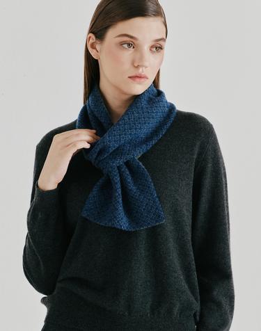 [Murray Allan] 100%캐시미어 Dots Texture petit scarf_Grey (GR) M53APE052GR