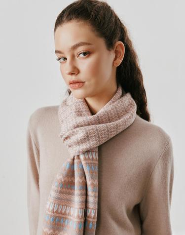 [Murray Allan] 100%캐시미어 Nordic jacquard scarf_Camel (CA) M53ASF063CA