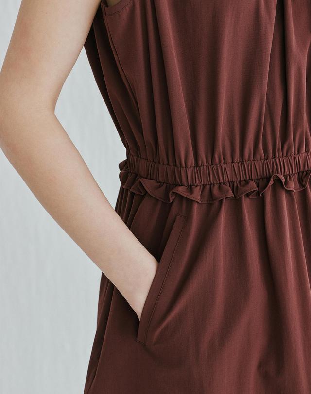캐시미어하우스 [Cashmere Class]Shirring Dress_BURGUNDY(BG) C52WDR005BG 착용컷