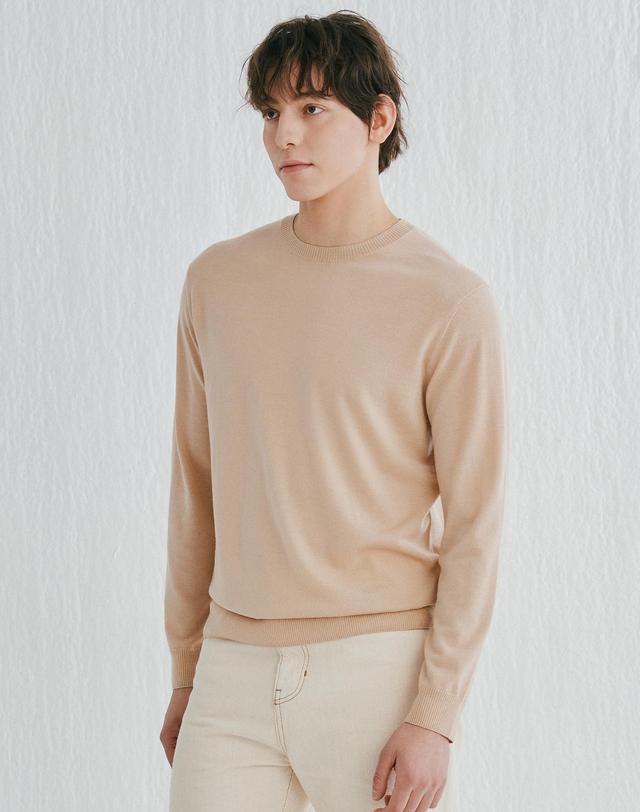 캐시미어하우스 [Murray Allan]Round pullover_Coconut (CQ) M52MPU002CQ 착용컷
