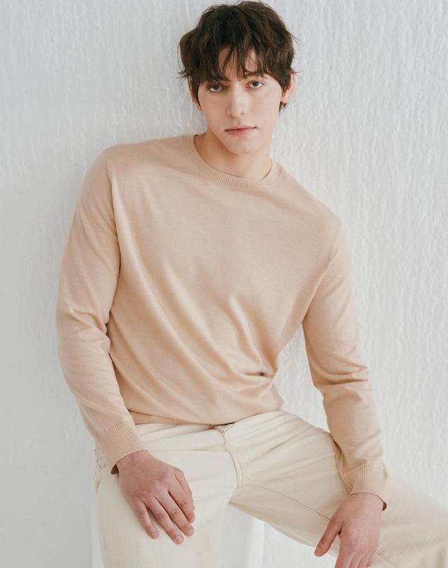 캐시미어하우스 [Murray Allan]Round pullover_Coconut (CQ) M52MPU002CQ 착용컷