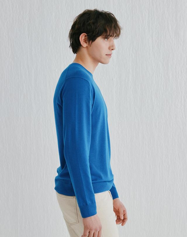 캐시미어하우스 [Murray Allan]Round pullover_Blue (BL) M52MPU002BL 착용컷