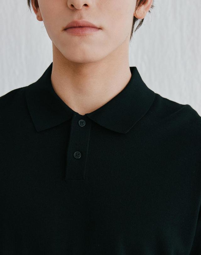 캐시미어하우스 [Murray Allan]Polo shirt pullover_ Black (BK) M52MPU022BK 착용컷
