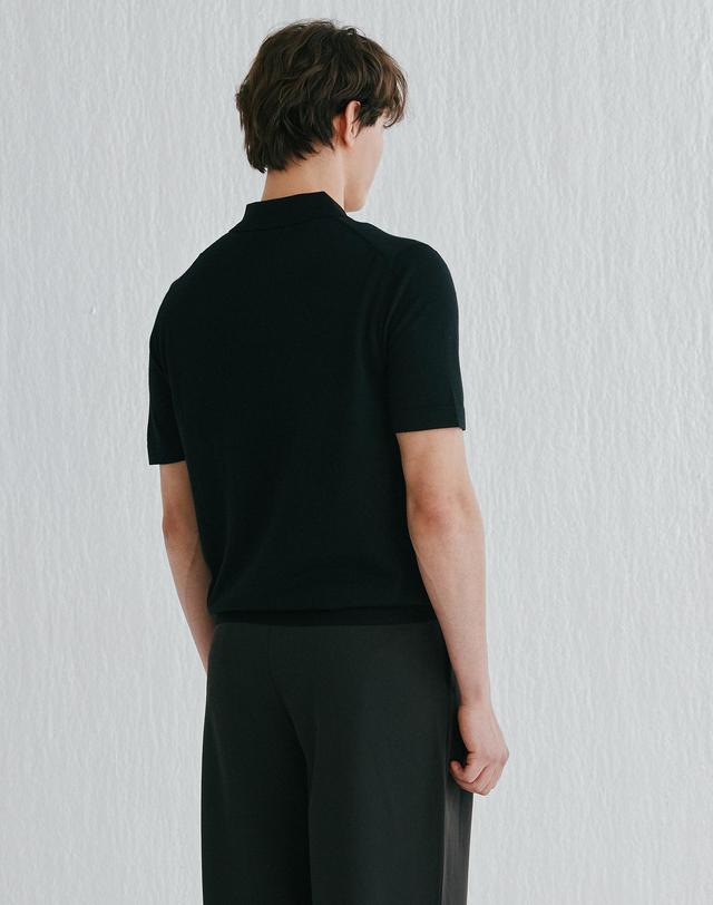 캐시미어하우스 [Murray Allan]Polo shirt pullover_ Black (BK) M52MPU022BK 착용컷