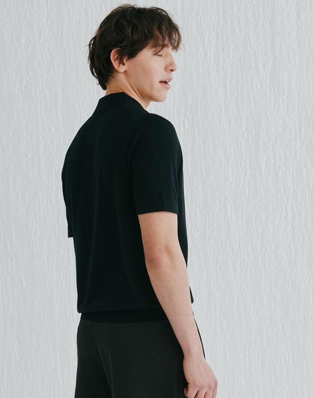 캐시미어하우스 [Murray Allan]Polo shirt pullover_ Black (BK) M52MPU022BK 착용컷