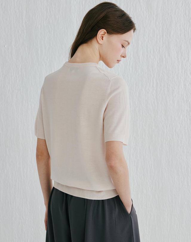 캐시미어하우스 [Murray Allan]Round half pullover_Sand beige (SE) M52WPU023SE 착용컷