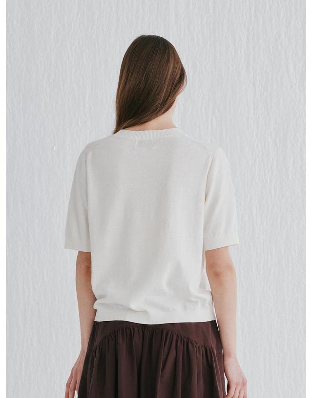 캐시미어하우스 [Cashmere Class]V-neck pullover_IVORY(IV) C52WPU007IV 착용컷