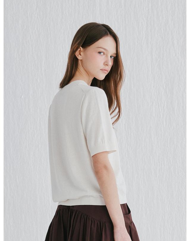캐시미어하우스 [Cashmere Class]V-neck pullover_IVORY(IV) C52WPU007IV 착용컷