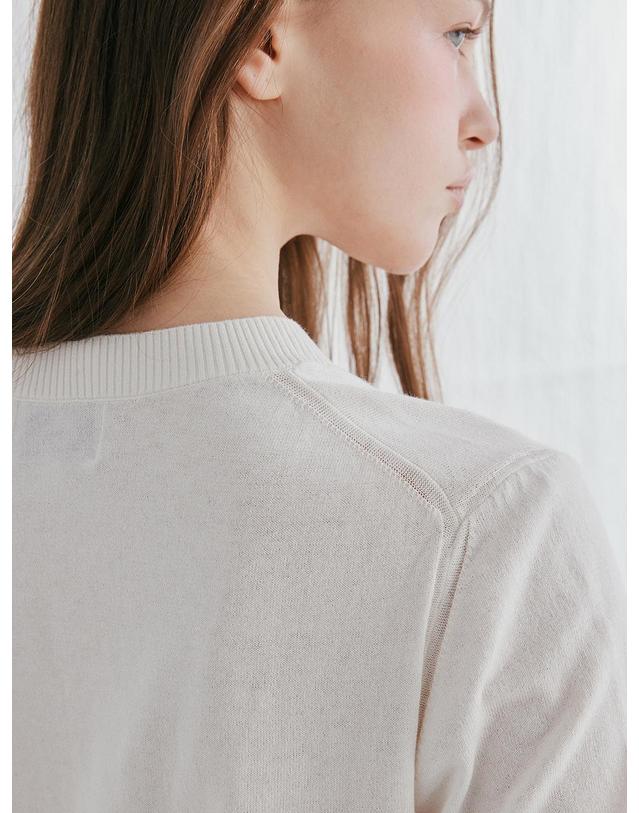 캐시미어하우스 [Cashmere Class]V-neck pullover_IVORY(IV) C52WPU007IV 착용컷