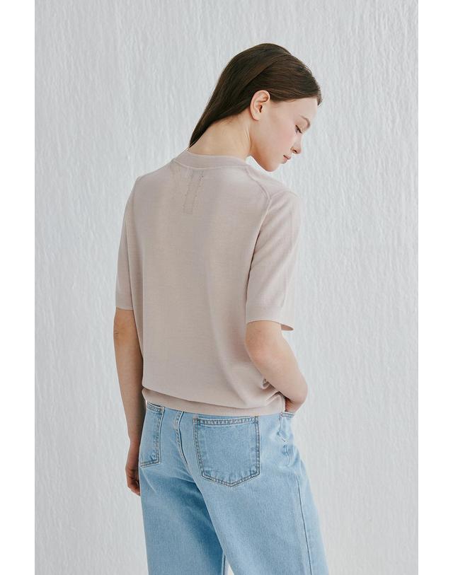 캐시미어하우스 [Murray Allan]V-neck pullover_Indy pink (IP) M52WPU008IP 착용컷