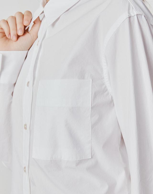 캐시미어하우스 [Cashmere Class] 100%캐시미어 Clean shirts_White(WH) C53WST032WH 착용컷