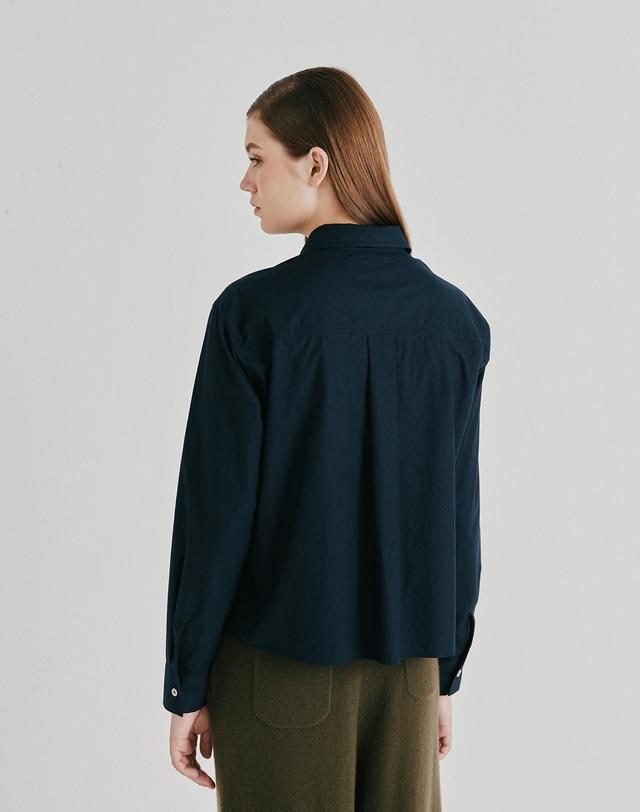 캐시미어하우스 [Cashmere Class] 100%캐시미어 Clean shirts_Navy(NA) C53WST032NA 착용컷