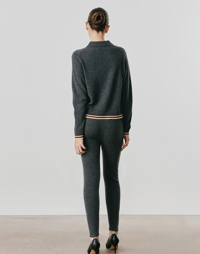 캐시미어하우스 [Murray Allan] 100%캐시미어 Cashmere Leggings_Dark grey (DG) M53WPN035DG 착용컷
