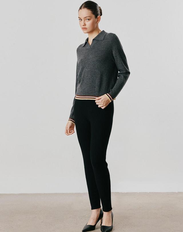 캐시미어하우스 [Murray Allan] 100%캐시미어 Cashmere Leggings_Black (BK) M53WPN035BK 착용컷