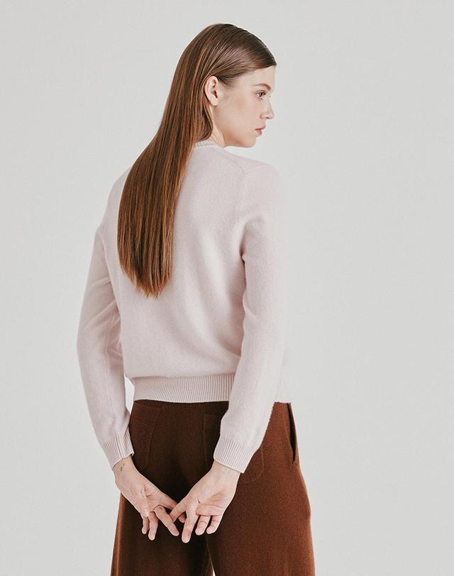 캐시미어하우스 [Murray Allan] 100%캐시미어 Round pocket cardigan_Blossom (LS) M53WCD032LS 착용컷
