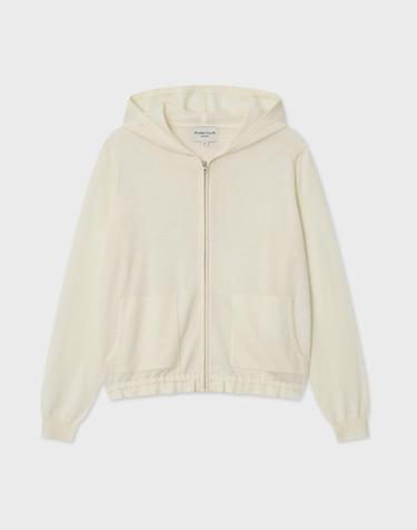 [Murray Allan] 100%울 Airy hoody zip-up Cardigan_Ivory (IV) M62WCD014IV