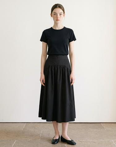 [Cashmere class] Shirring pocket skirt_Black (BK) C62WSK005BK